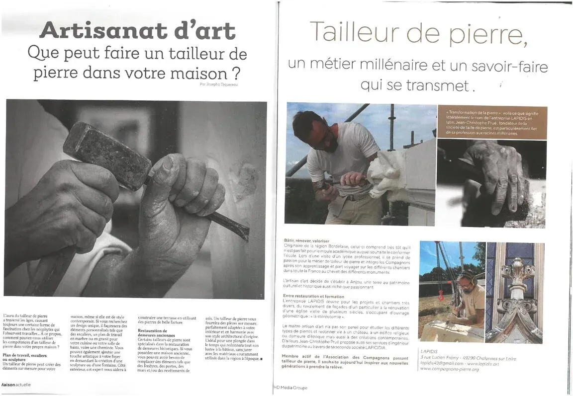 Maison Actuelle, rubrique « Artisans d'art »