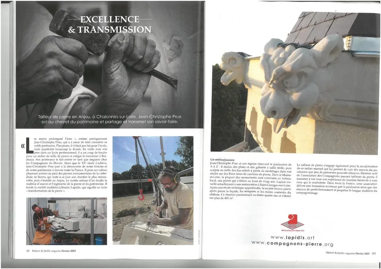 Maison & Jardin, reportage « Excellence & Transmission »